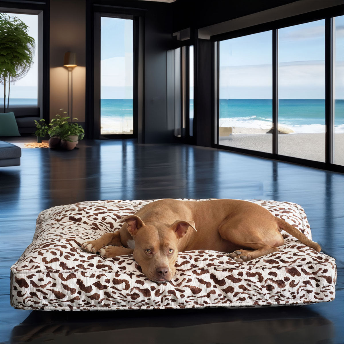 Animals Matter Animal Print Floor Pillow Luxury Dog Bed