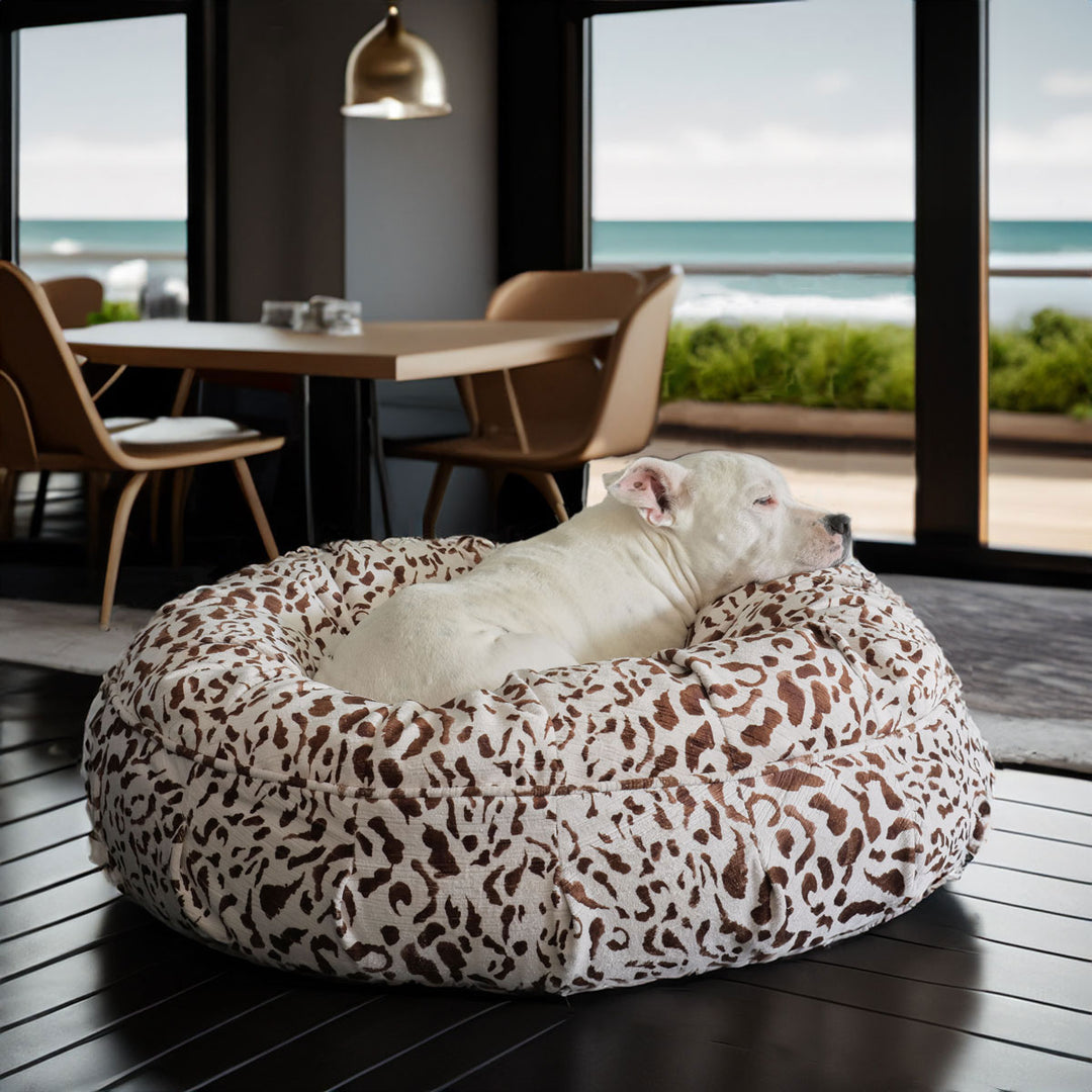NEW: Animal Print Ortho Puff™ Companion-Pedic® Luxury Dog Bed