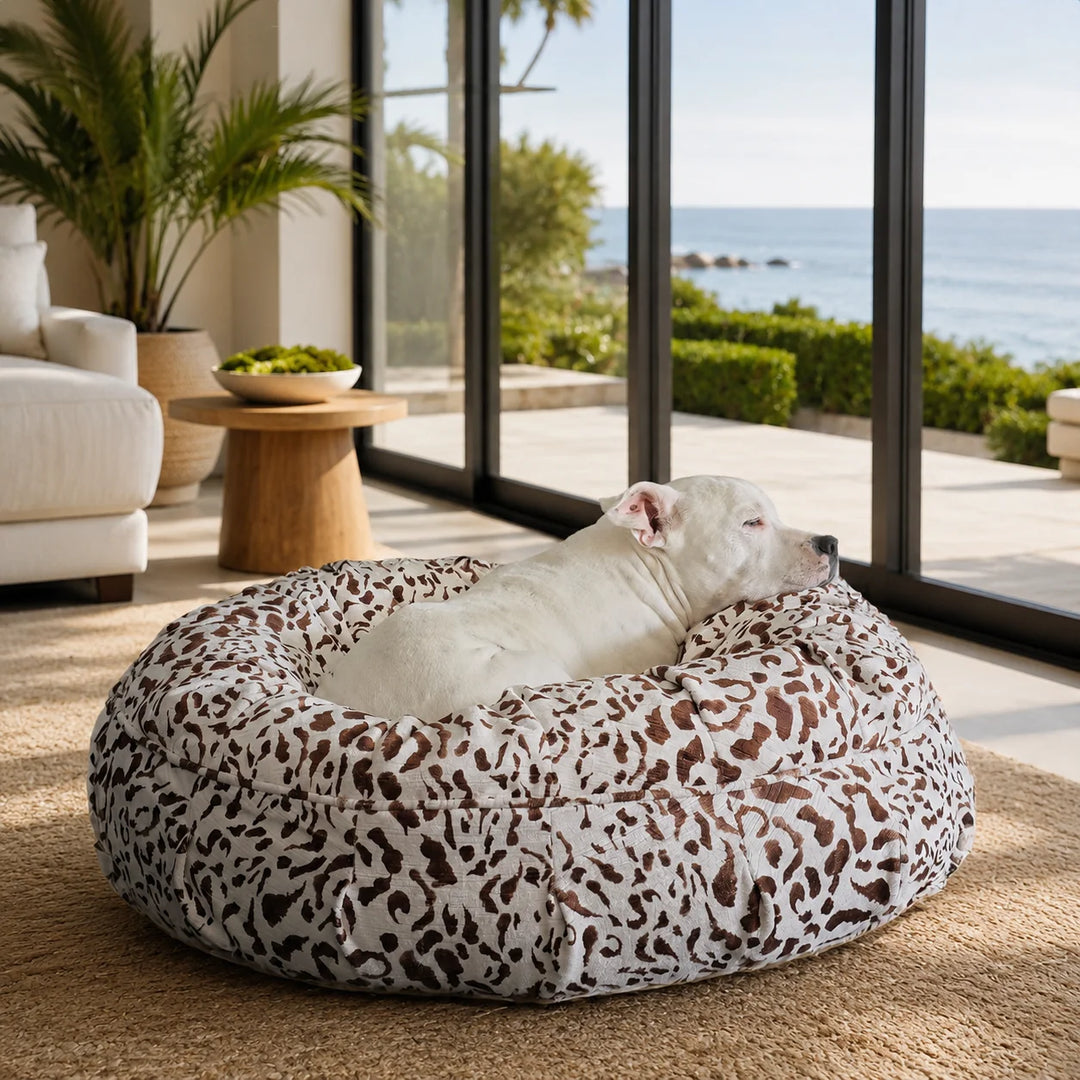 Animal Print Ortho Puff™ Companion-Pedic® Luxury Dog Bed