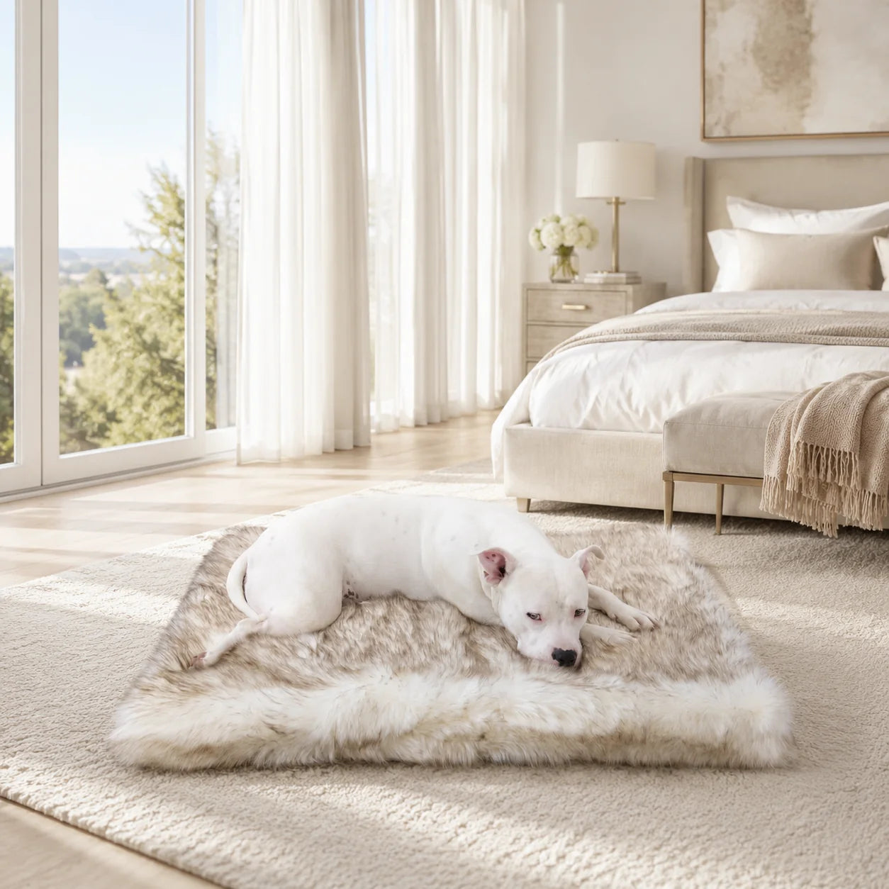 Faux Fur Companion-Pedic® Luxury Dog Bed