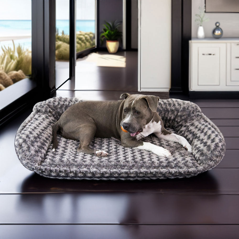 Katie Puff® Sydney™ Ortho Companion-Pedic® Luxury Dog Bed - Animals Matter, Inc. IN CHARCOAL