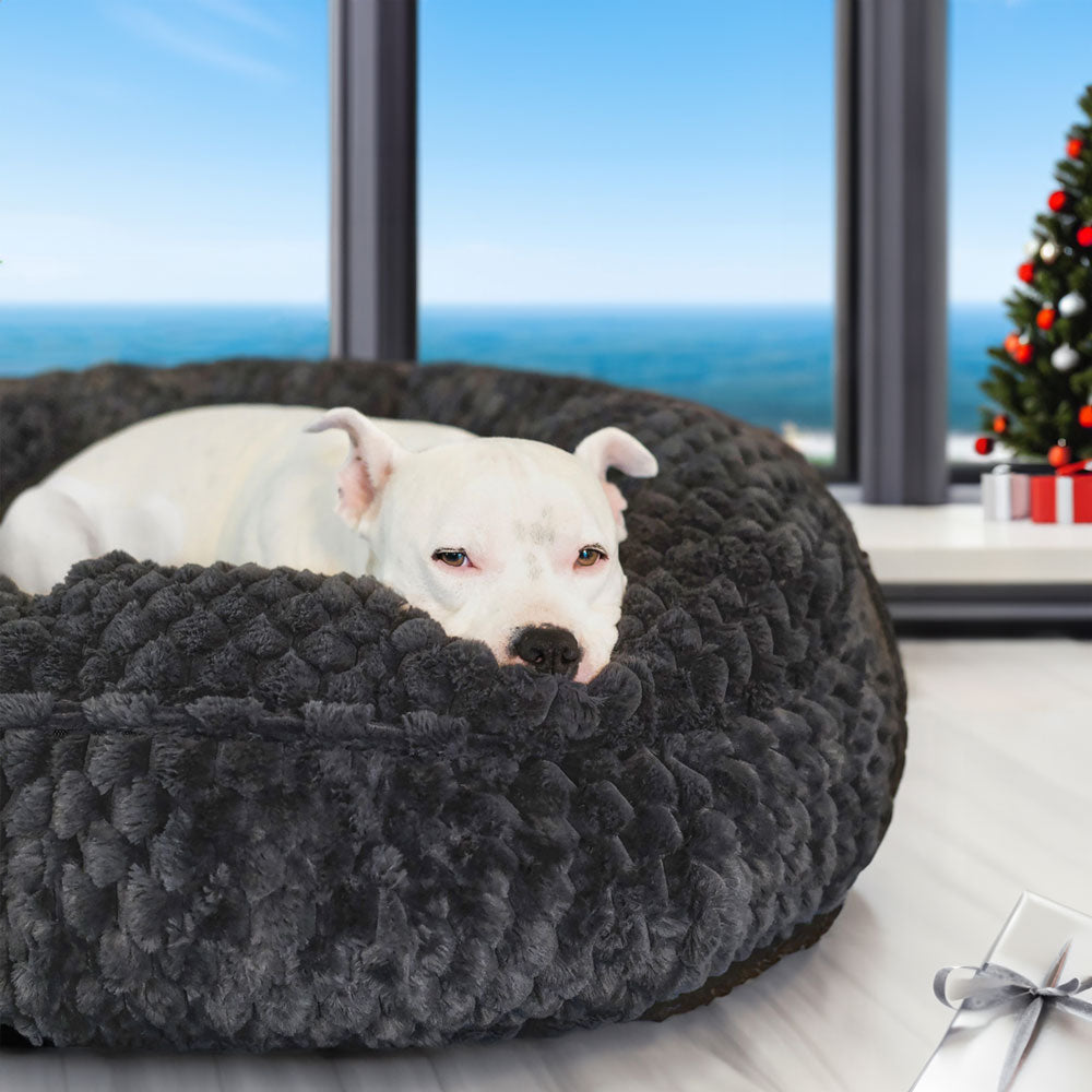 The New Katie Puff Encore Luxury Dog Bed. Made with Comapnion-Pedic Foam and Luxura-Fill Fiber by Animals Matter.