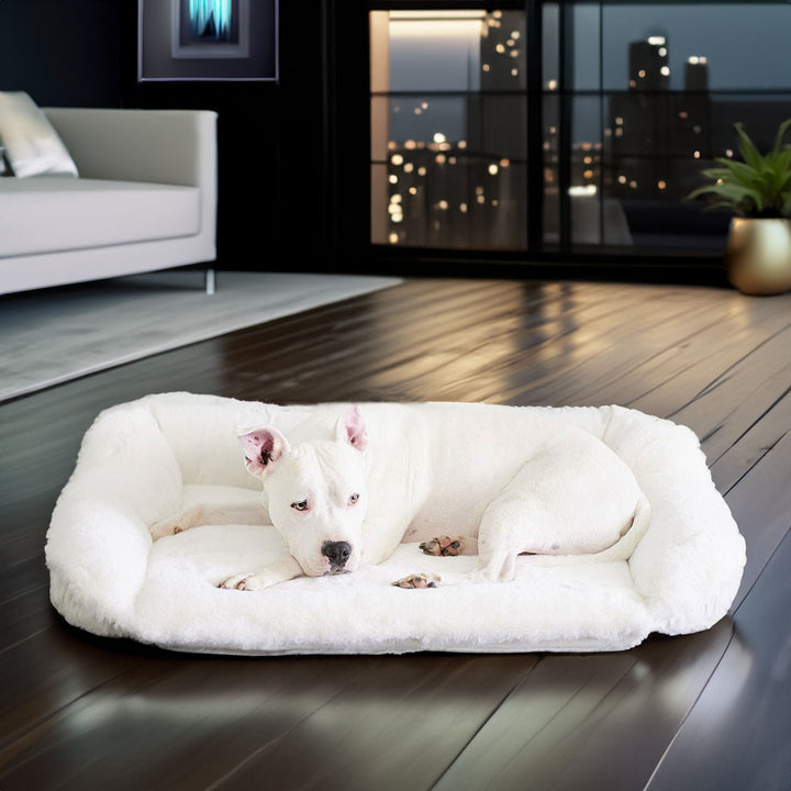 Ruby Puff® Ortho Companion-Pedic® Luxury Dog Bed - Animals Matter, Inc. in ivory 