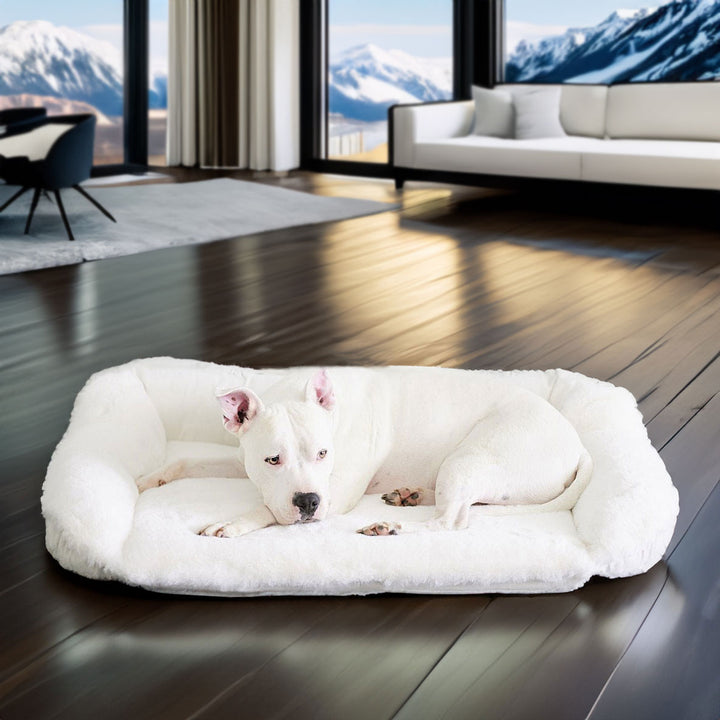 Ruby Puff® Ortho Companion-Pedic® Luxury Dog Bed - Animals Matter, Inc. in ivory