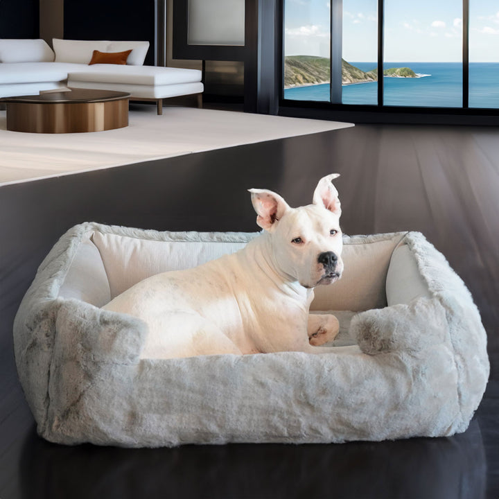 NEW: Ruby Puff® Ortho Lounger Companion-Pedic® Luxury Dog Bed - Animals Matter, Inc.
