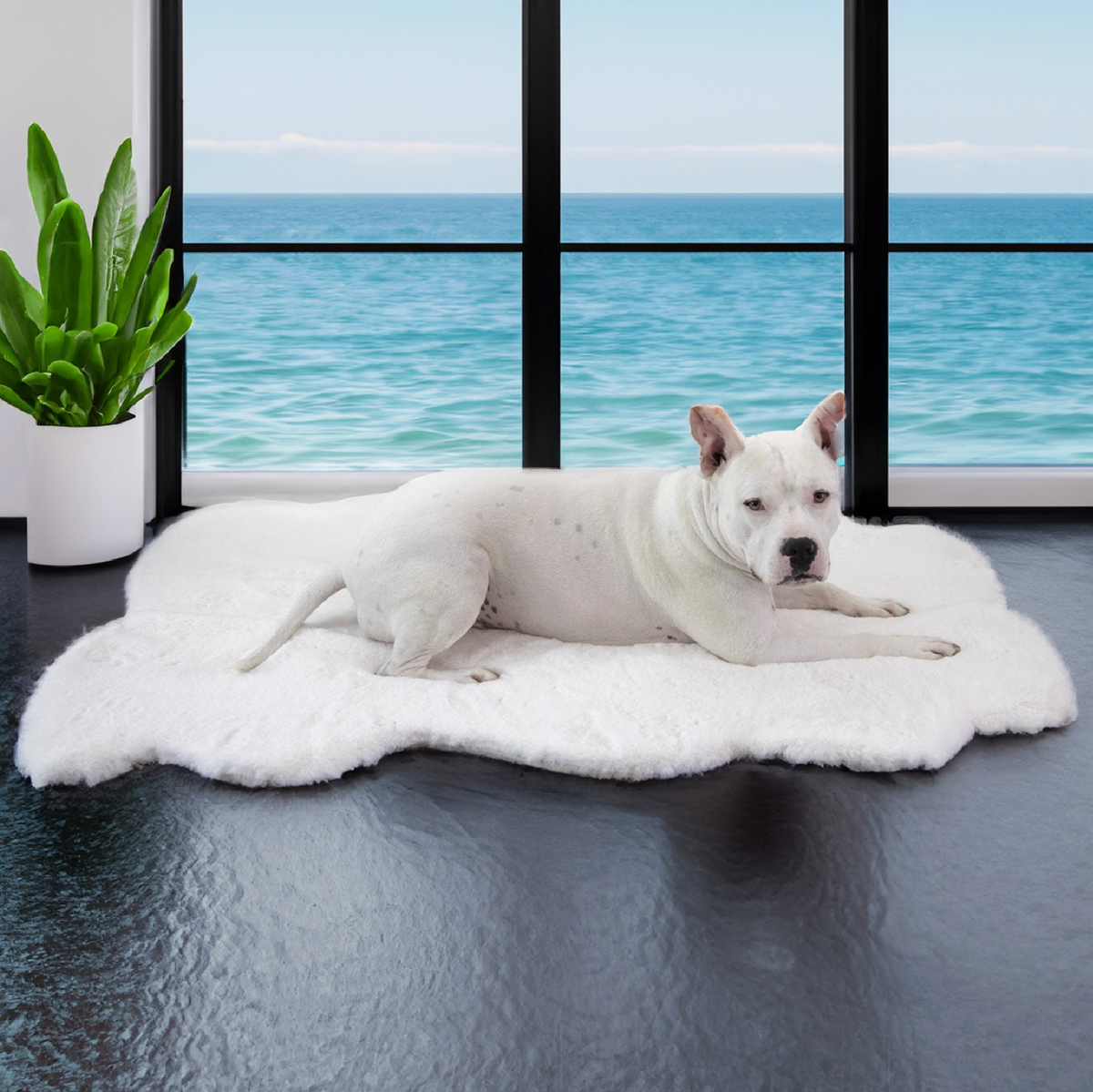 Dog bed deals rug