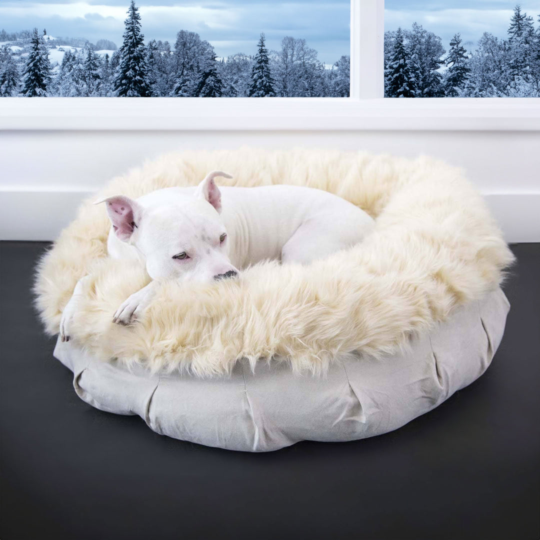 Faux Fur Shag Puff Companion-Pedic® Luxury Dog Bed