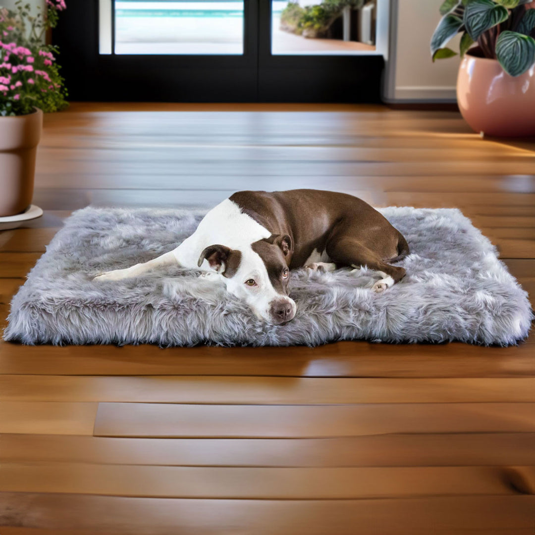 Faux Fur Shag Companion-Pedic® Rectangle Luxury Dog Bed - Animals Matter, Inc. 