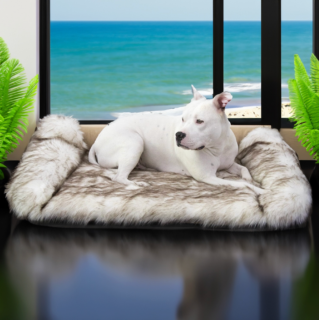 Faux Fur Shag Rug™ Companion-Pedic® Luxury Dog Bed