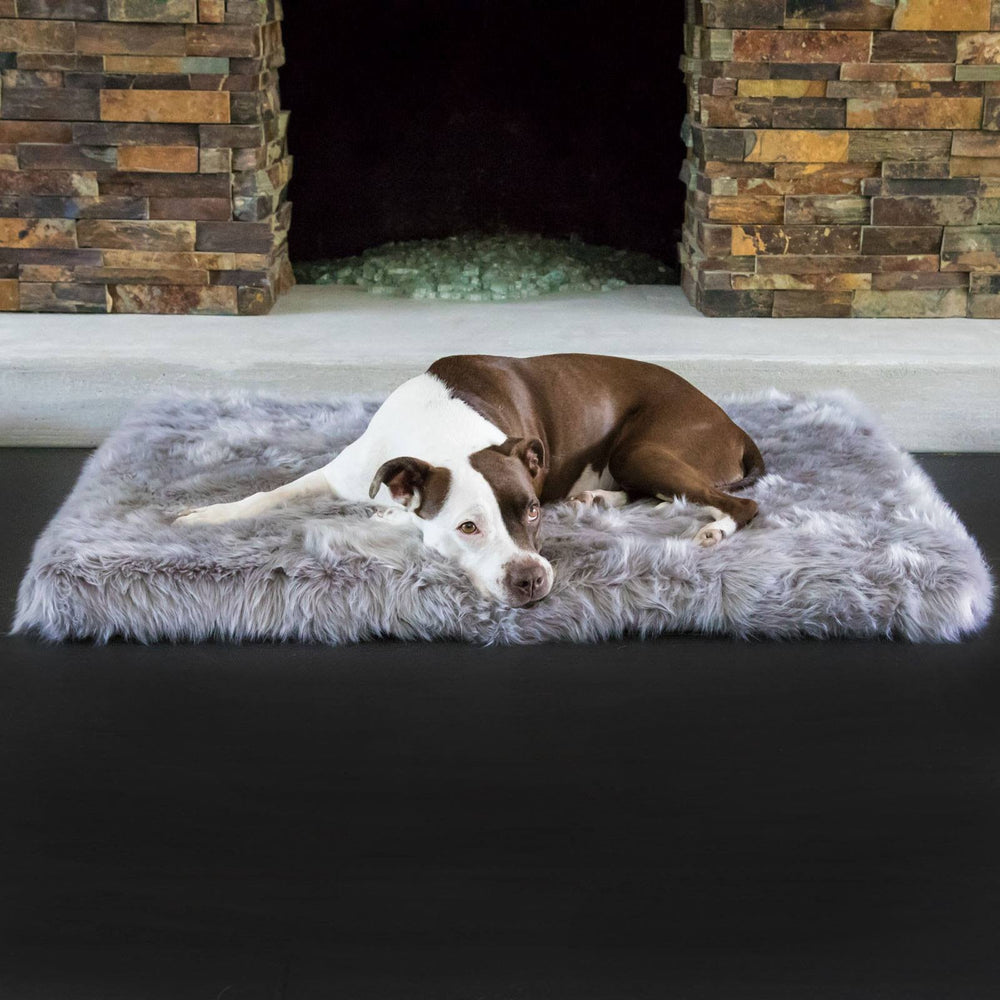 Faux Fur Shag Companion-Pedic® Rectangle Luxury Dog Bed - Animals Matter, Inc.