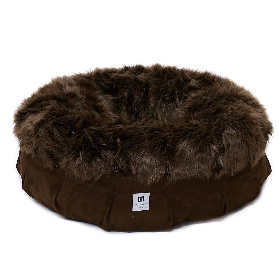 Faux Fur Shag Puff Companion-Pedic® Luxury Dog Bed - Animals Matter, Inc.