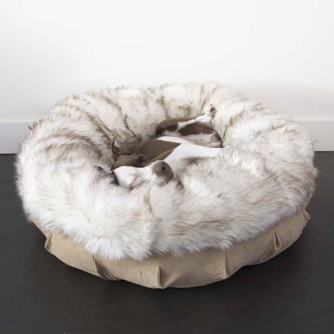 Faux Fur Shag Puff Companion-Pedic® Luxury Dog Bed - Animals Matter, Inc.